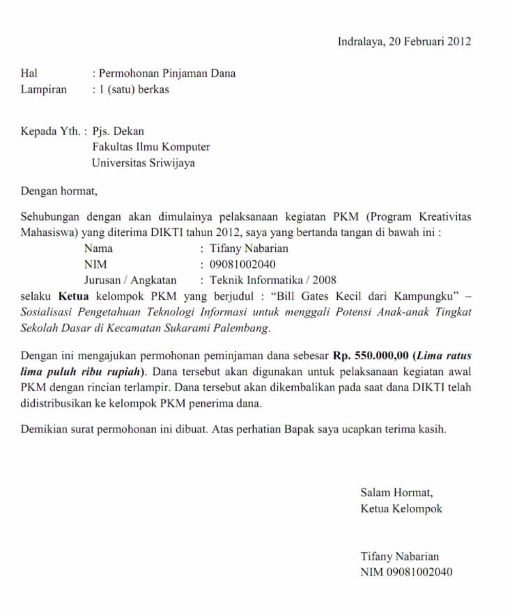 Download Contoh Surat Pengajuan Naik Jabatan Background