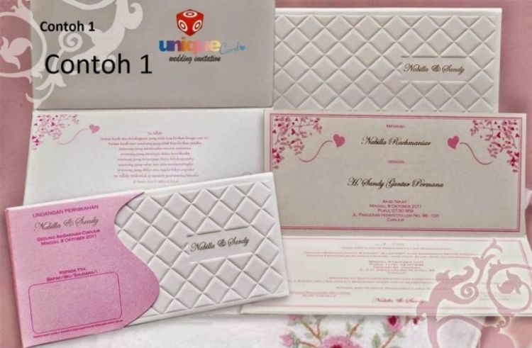 520+ Contoh Undangan Pernikahan Warna Pink Terbaik