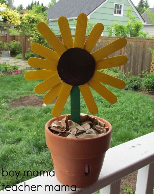 bunga matahari dari stik es krim