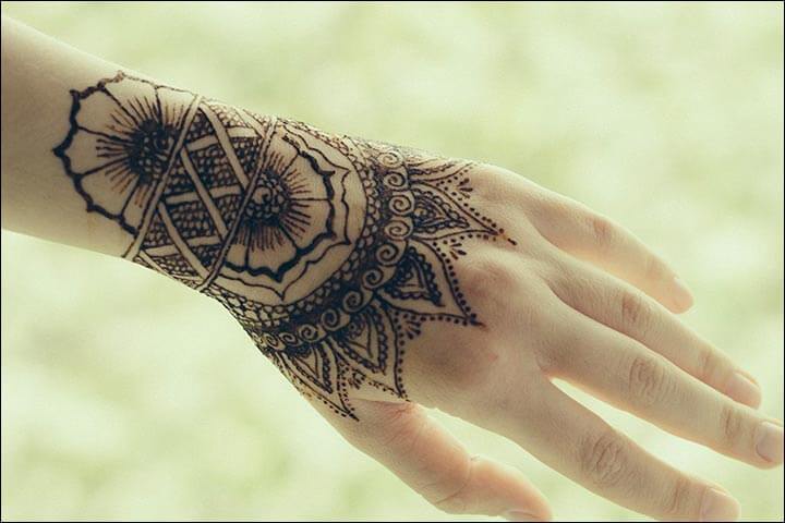 henna motif heavy bracelet