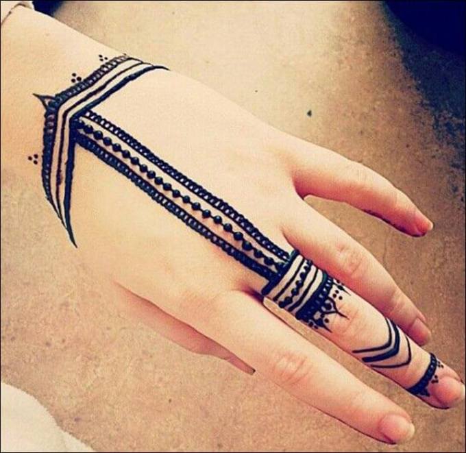 henna tangan motif bangle