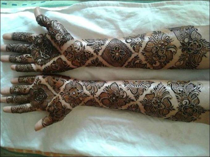 henna tangan motif gulf floral