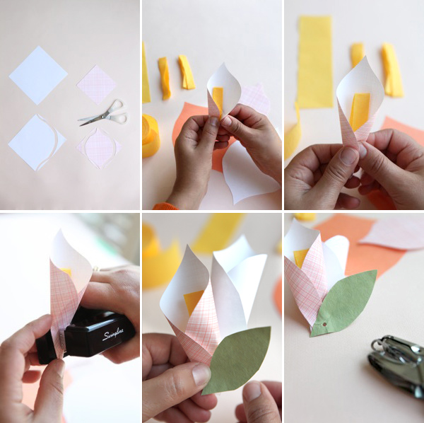 tutorial membungkus kado dengan hiasan bunga kertas