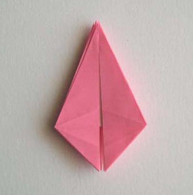 cara membuat origami bunga lily 13