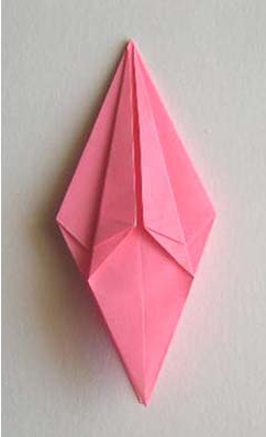 cara membuat origami bunga lily 17