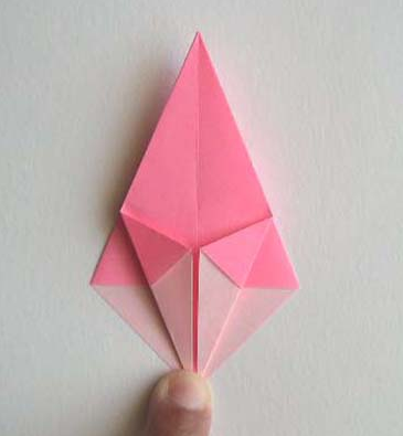 cara membuat origami bunga lily 6