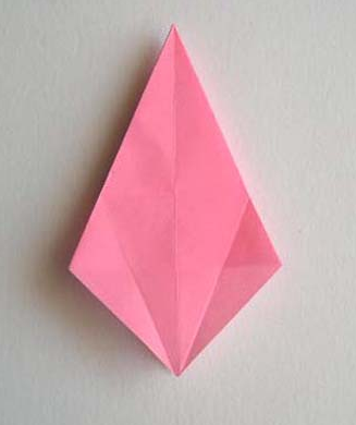 cara membuat origami bunga lily 9