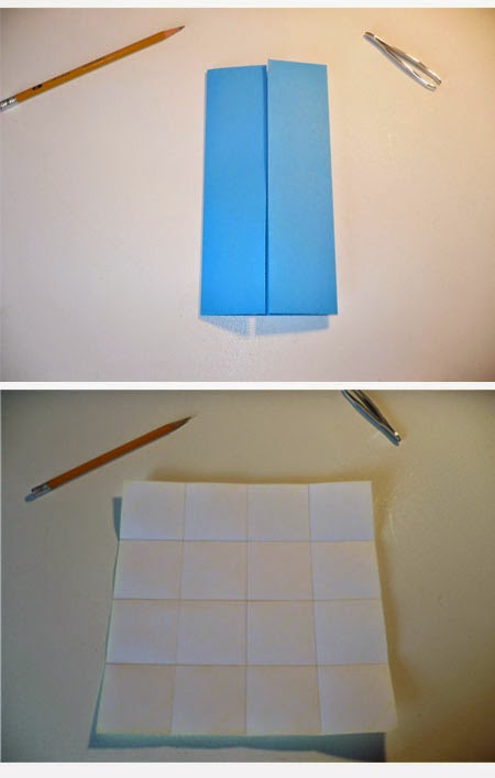 cara membuat origami bunga mawar biru 2