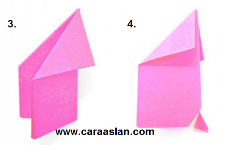 cara membuat origami bunga sakura dengan mudah 3 dan 4