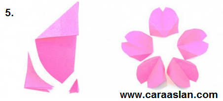 cara membuat origami bunga sakura dengan mudah 5