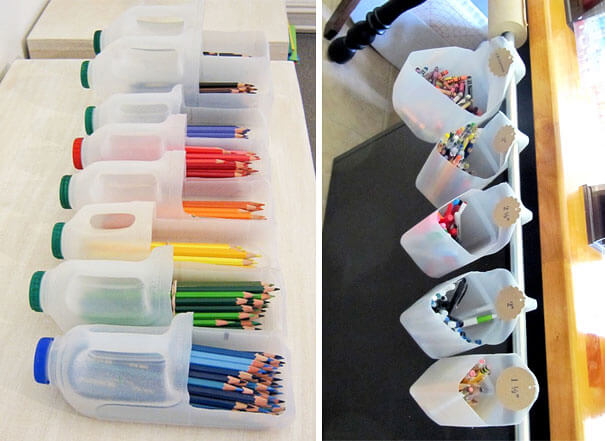 binis ramah lingkungan-tempat pensil dari botol
