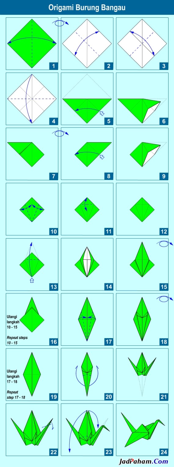 origami burung bangau