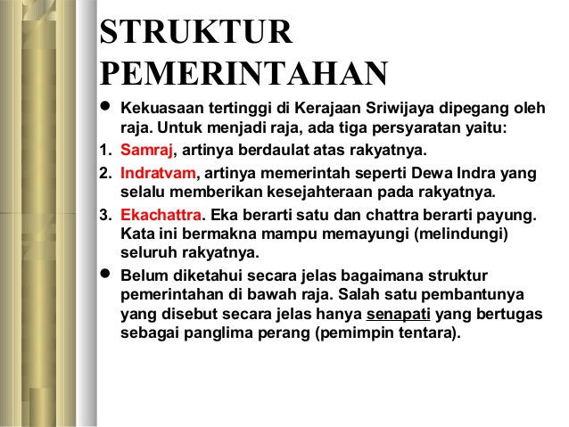 Struktur Pemerintahan Kerajaan Sriwijaya