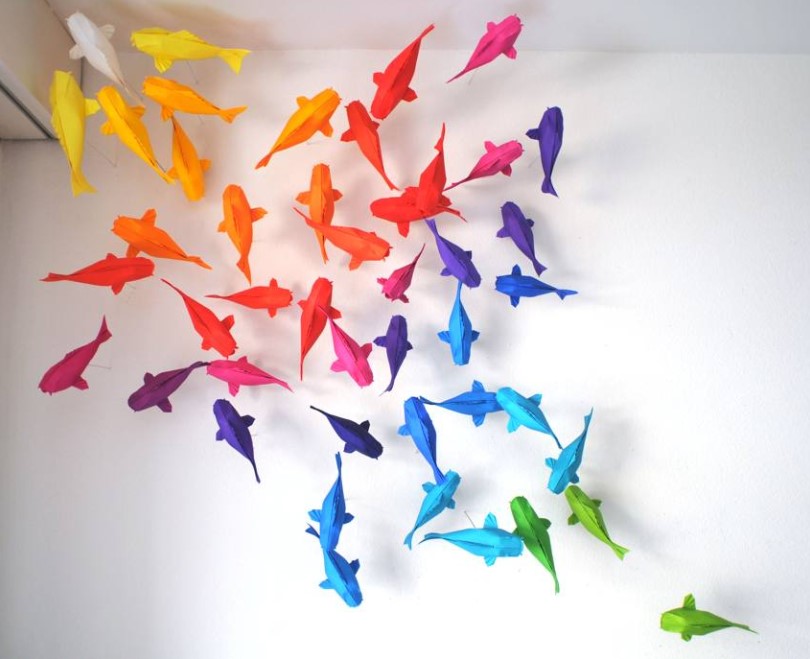 hiasan kamar 3d menggunakan kertas origami
