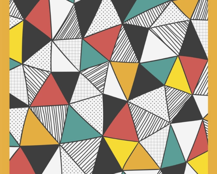 motif geometris segitiga kombinasi
