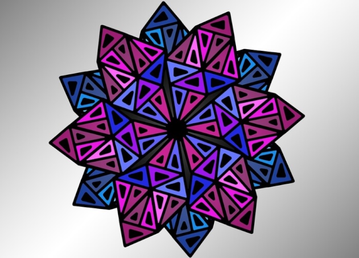 motif geometris segitiga