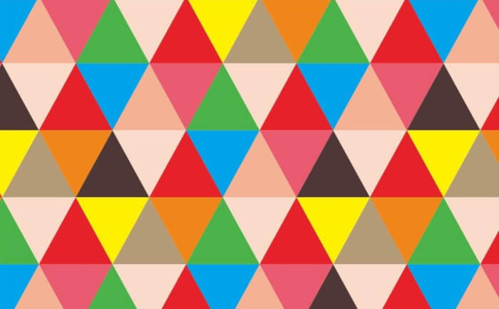 motif geometris warna warni