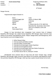 43 Contoh Surat Lamaran Kerja Terbaru & Menarik, Baik dan benar
