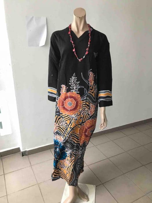 model baju batik crew neck oriental