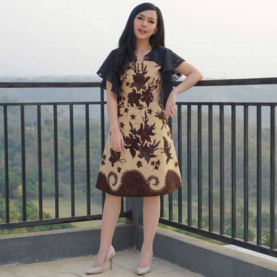 model baju batik dress two pieces