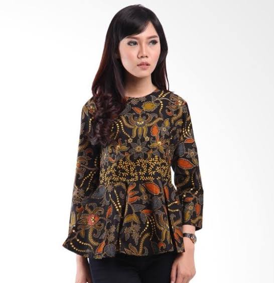 model baju batik simple sleeveless