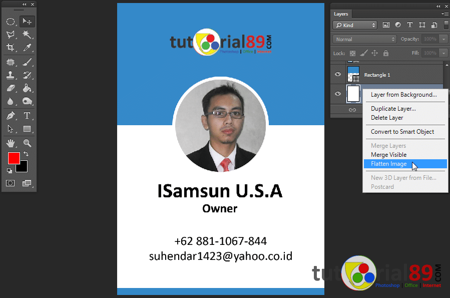 membuat id card menggunakan photoshop