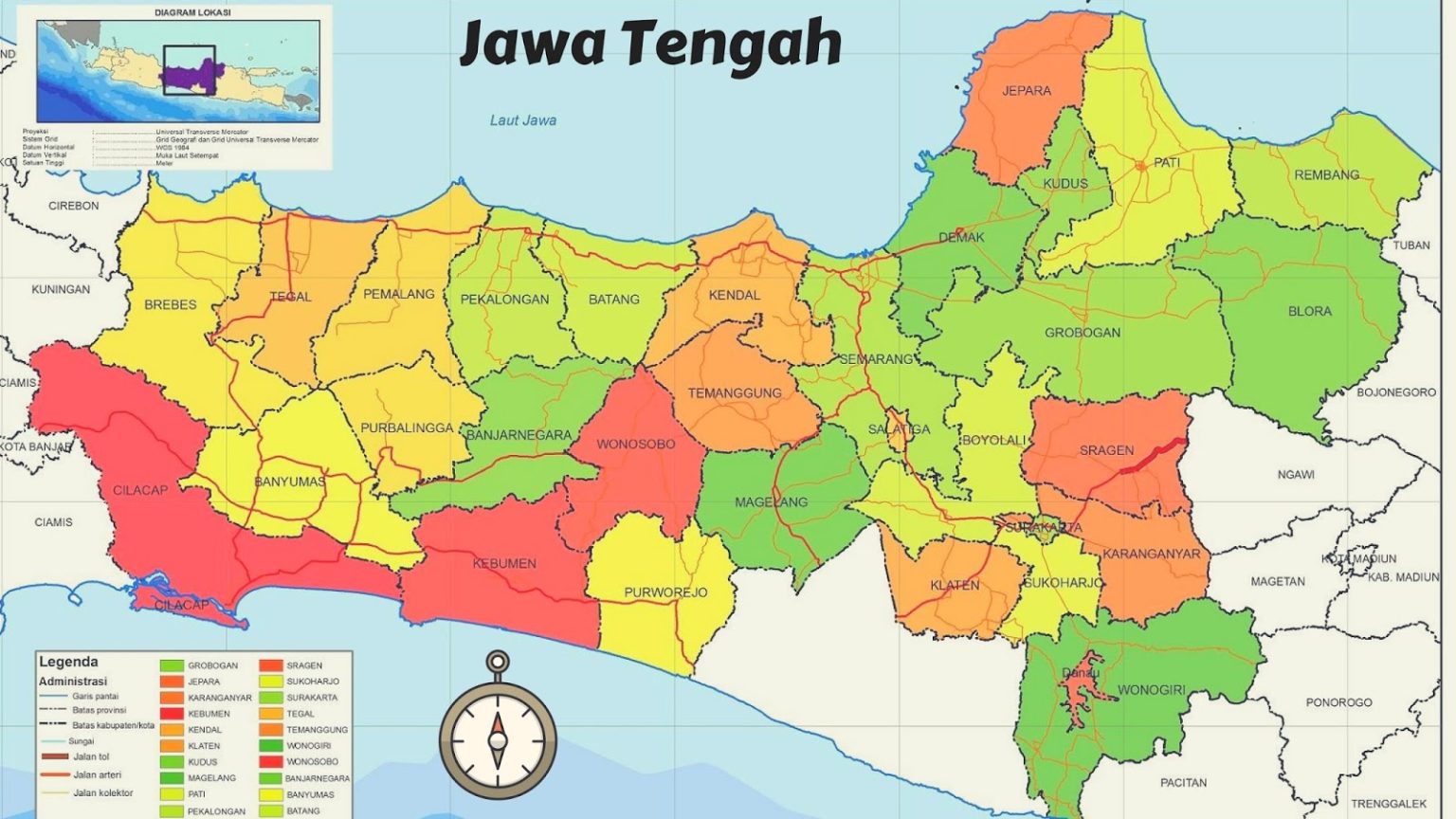 Letak Provinsi Jawa Tengah 1536x864 