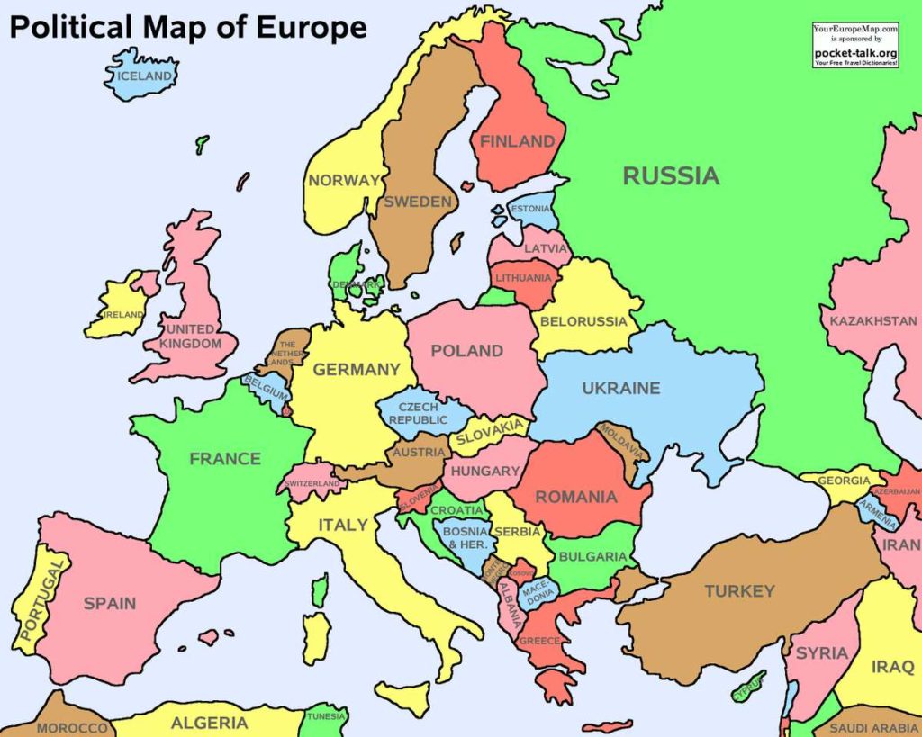 gambar 2 peta negara negara di eropa